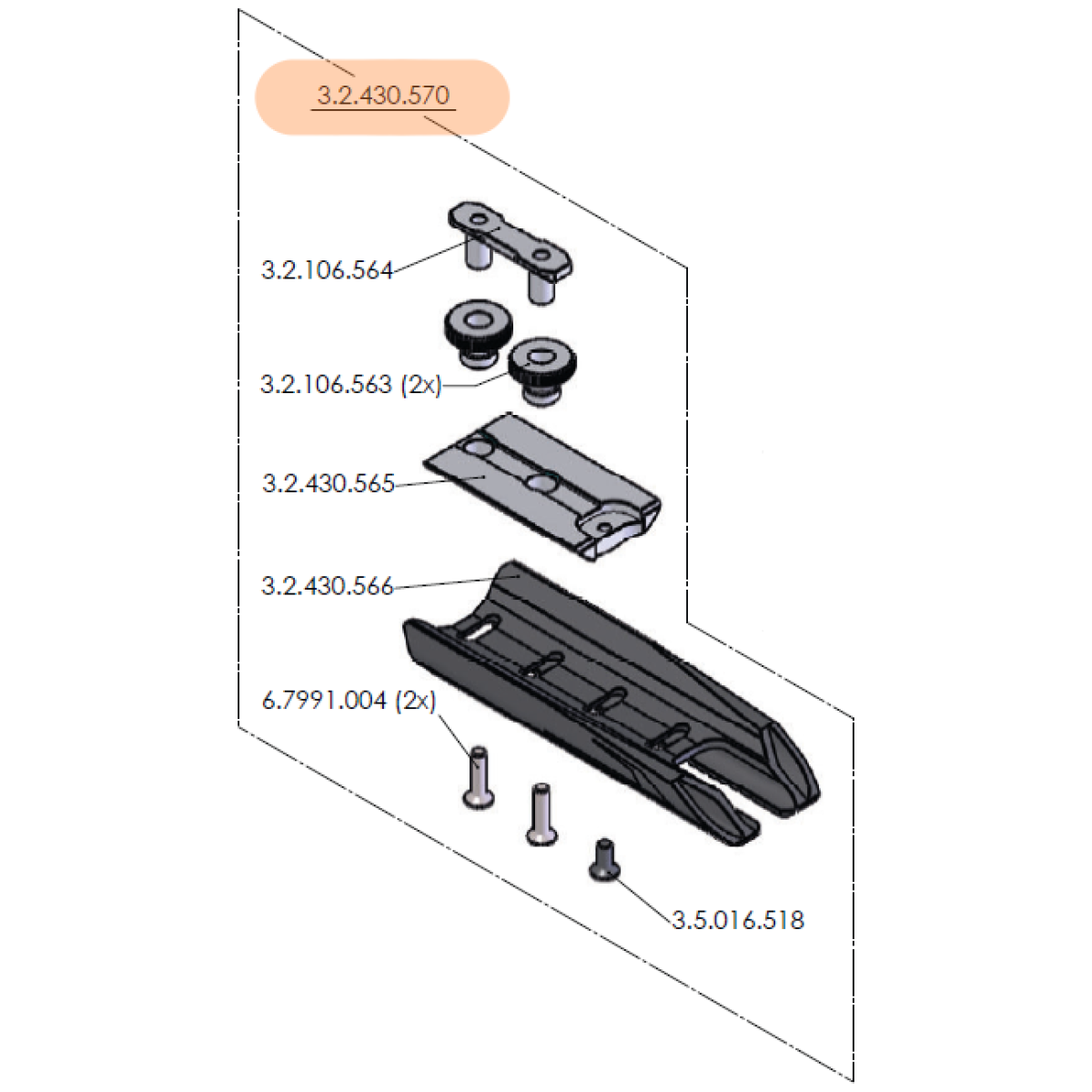 Feinwerkbau 900ALU Hand Rest assembly