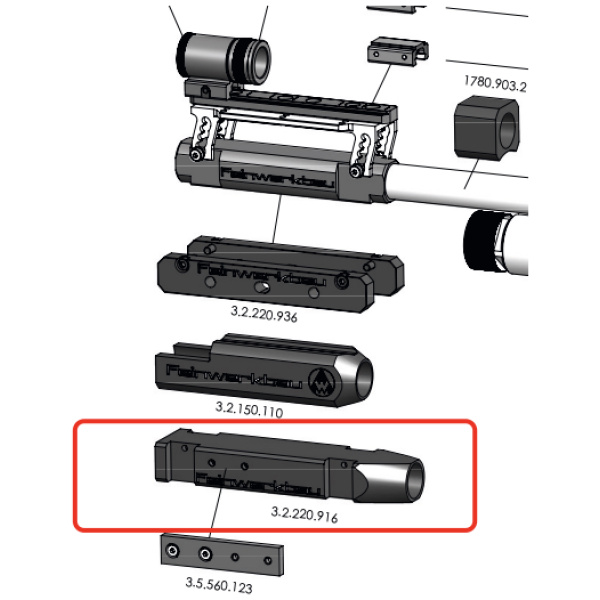 FWB Sighting line extension tube